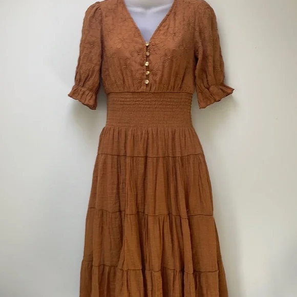 cult gaia dress gold BRANDY DRESS main image 1